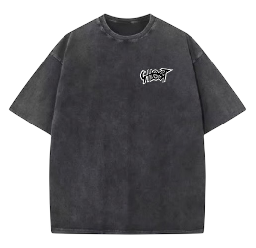 acid wash black tee